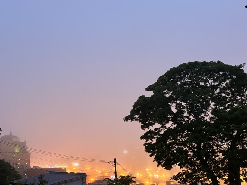 夕暮れの釧路